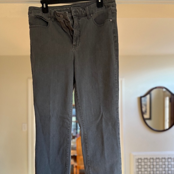 Talbots Flawless 5 Pocket Straight Gray Pants 12 - Picture 1 of 2